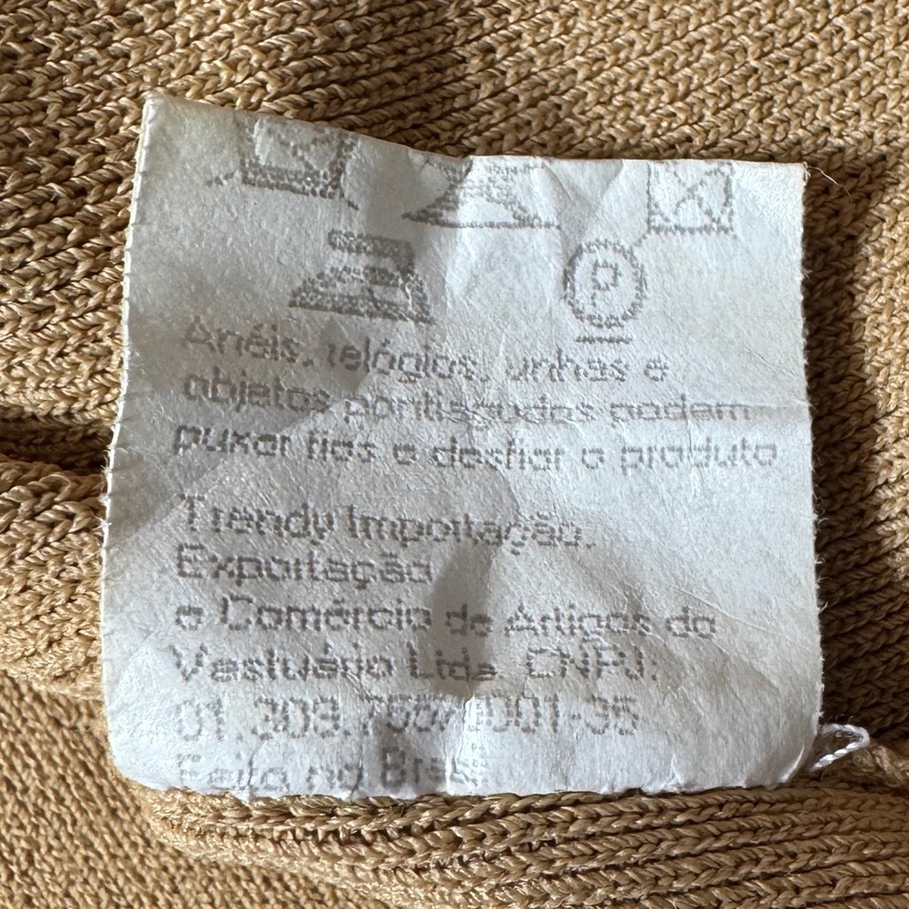 Vintage 90s Y2K Brown Tan Boho Fairy Top with Fringe and Beaded Sequin Details - Picture 9 of 12